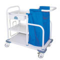 Hospital Assemble Movable Surgical Aluminium Alloy Medical Nursing Server Cart Trolley with Casters/Basket/Handle/Tray